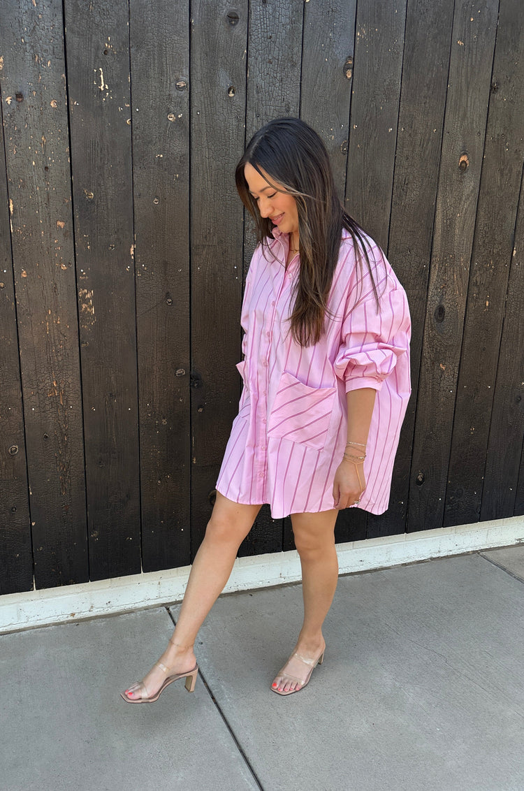 Lisa Oversized Button Down Shirt Dress