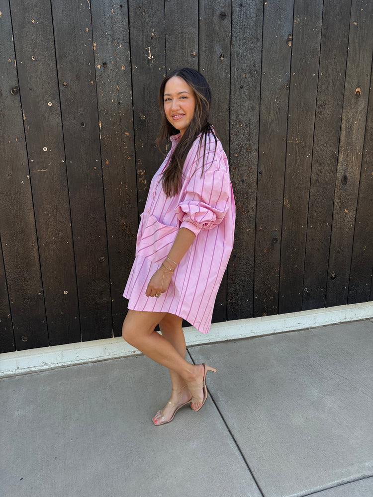 Lisa Oversized Button Down Shirt Dress
