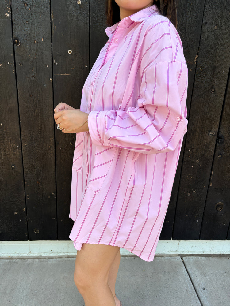 Lisa Oversized Button Down Shirt Dress