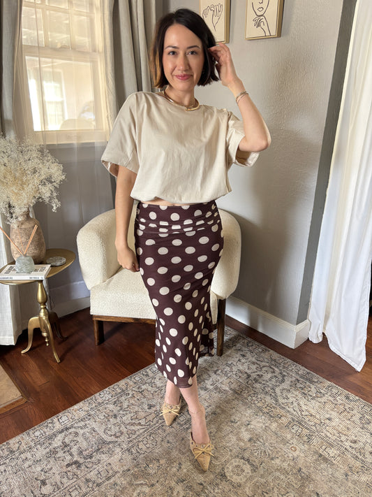 Cocoa Dot Skirt