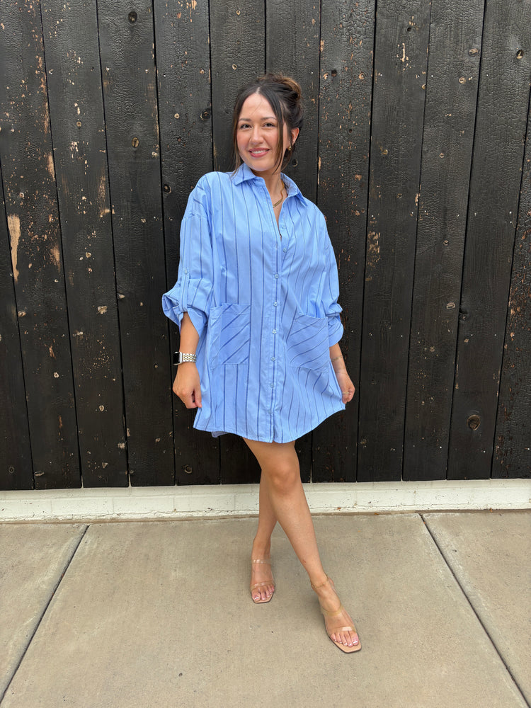 Lisa Oversized Button Down Shirt Dress