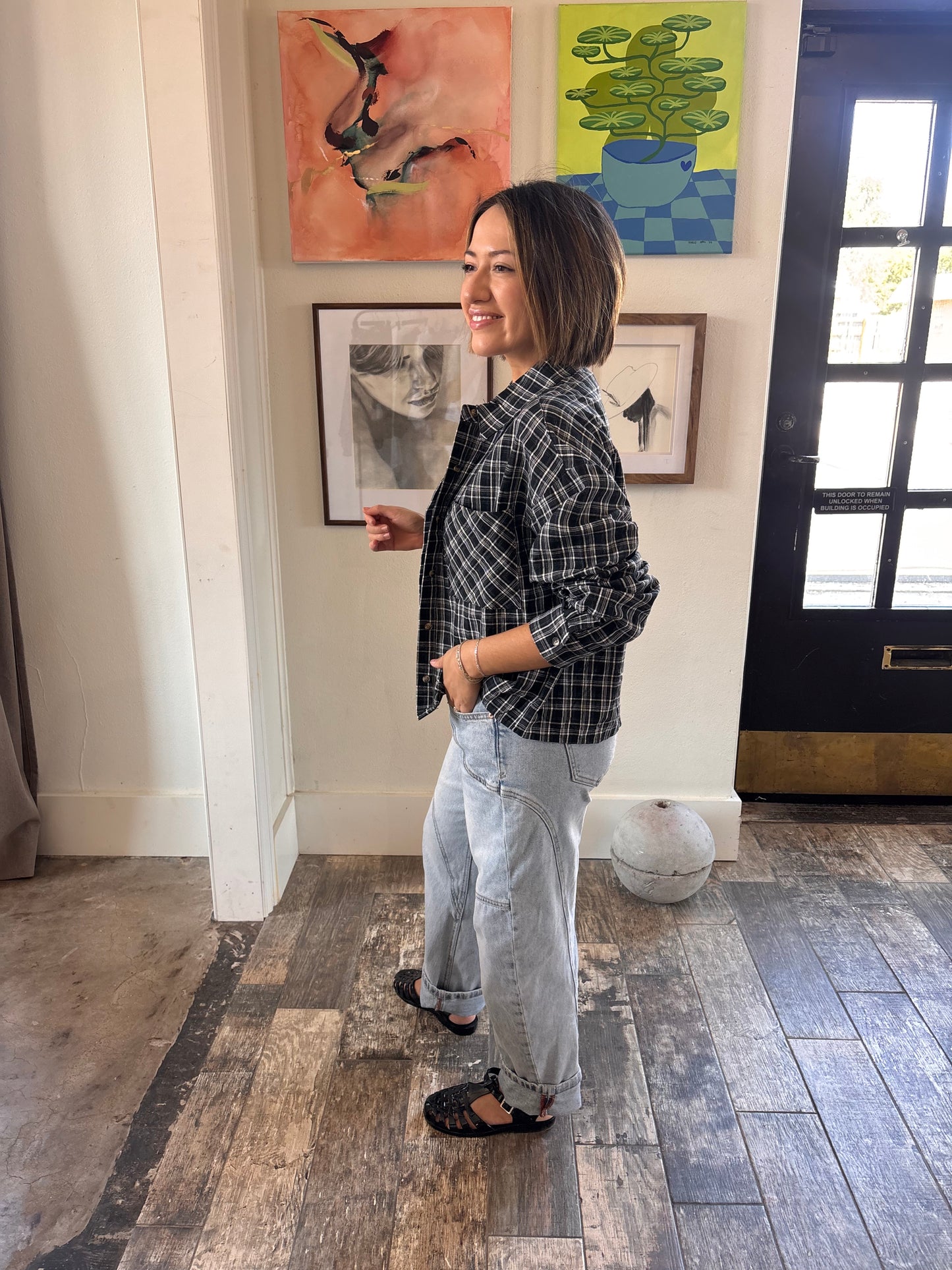 Mercer Plaid Button Up