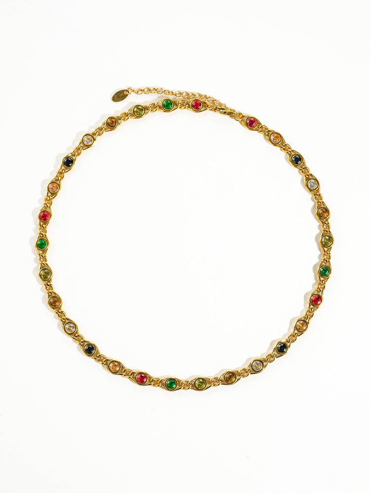 Alba Colored Cubic Zirconia Necklace