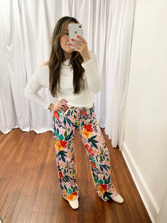 Easy Floral Pants