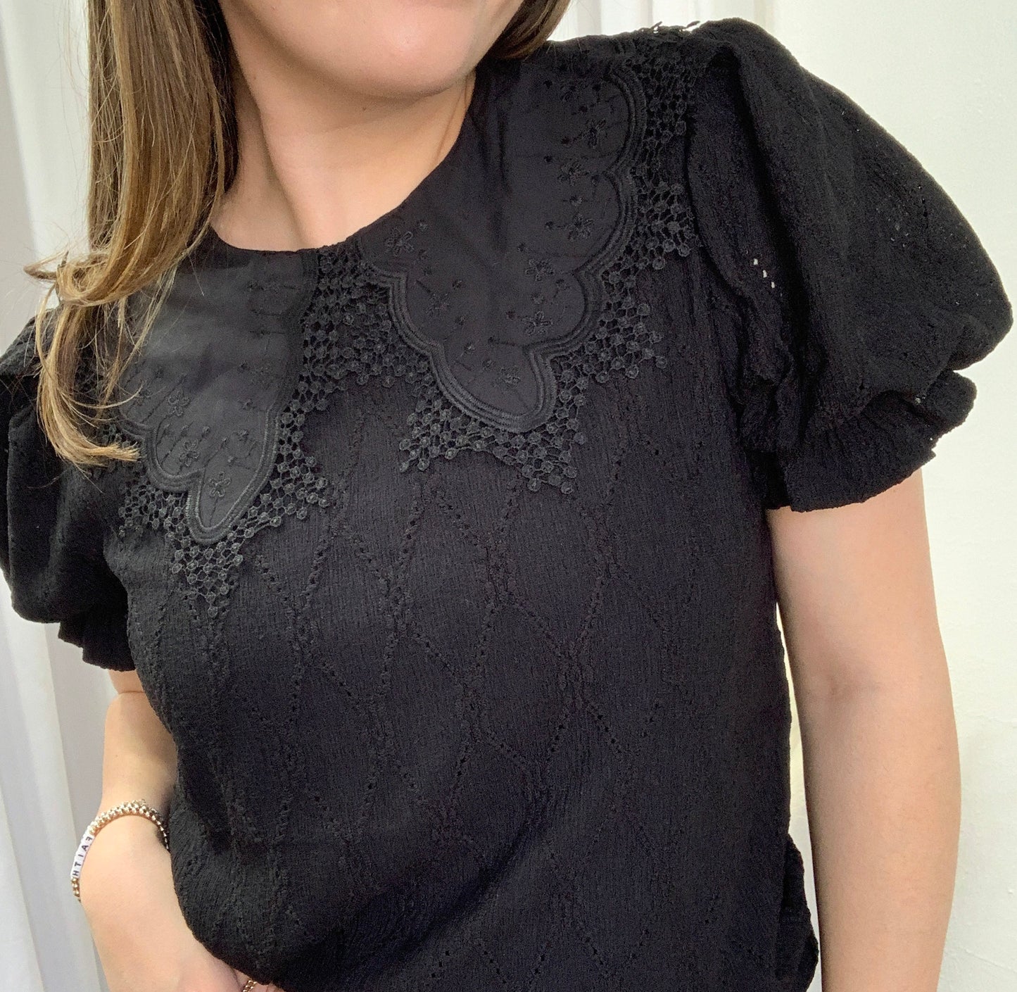 Lace Collar Top
