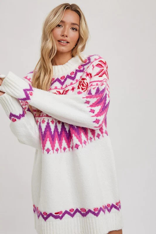Fair Isle Sweater Dress