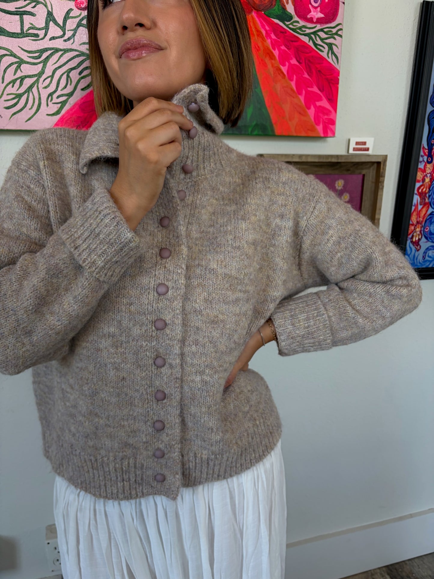 Alba Button Sweater