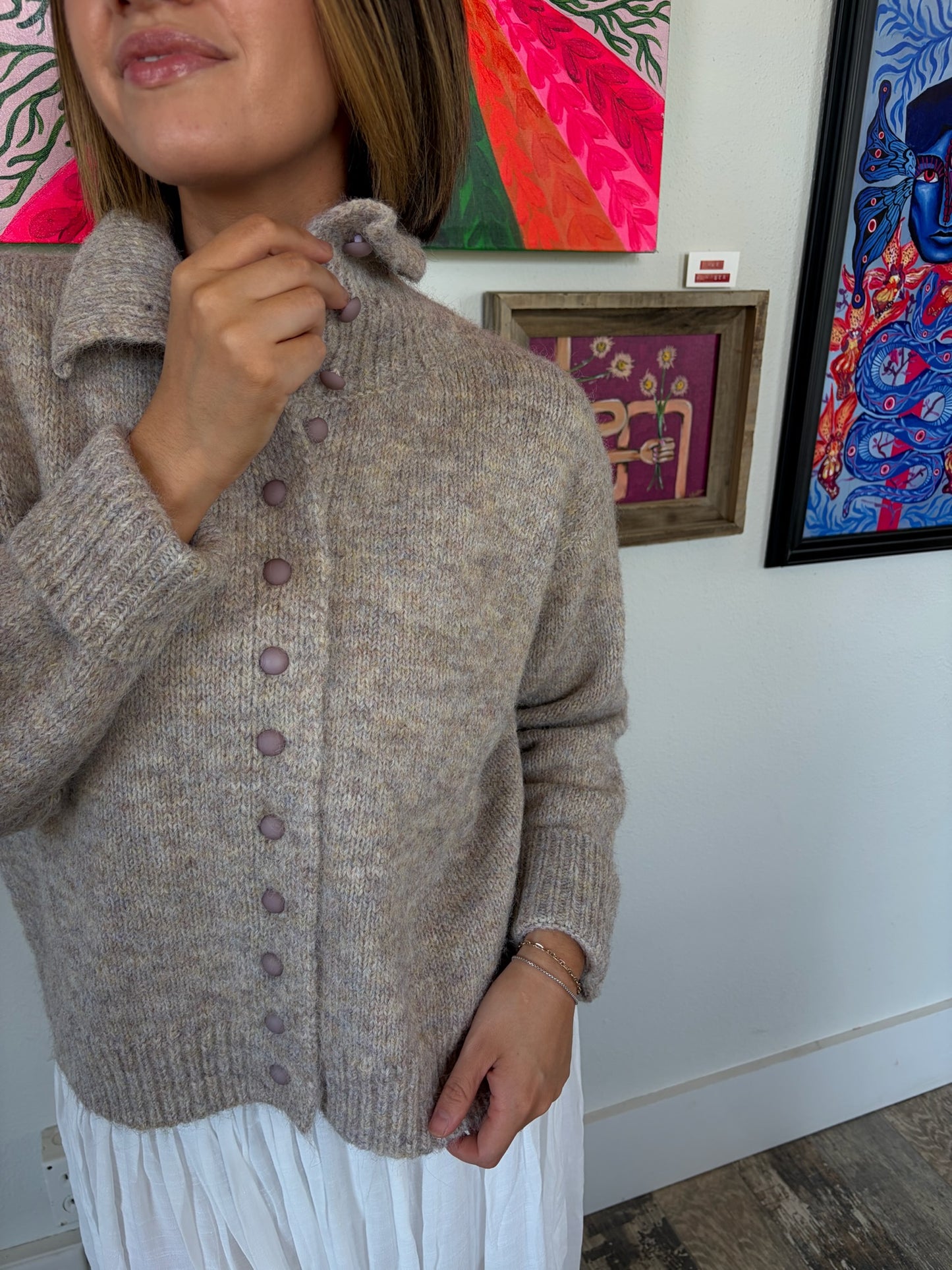 Alba Button Sweater