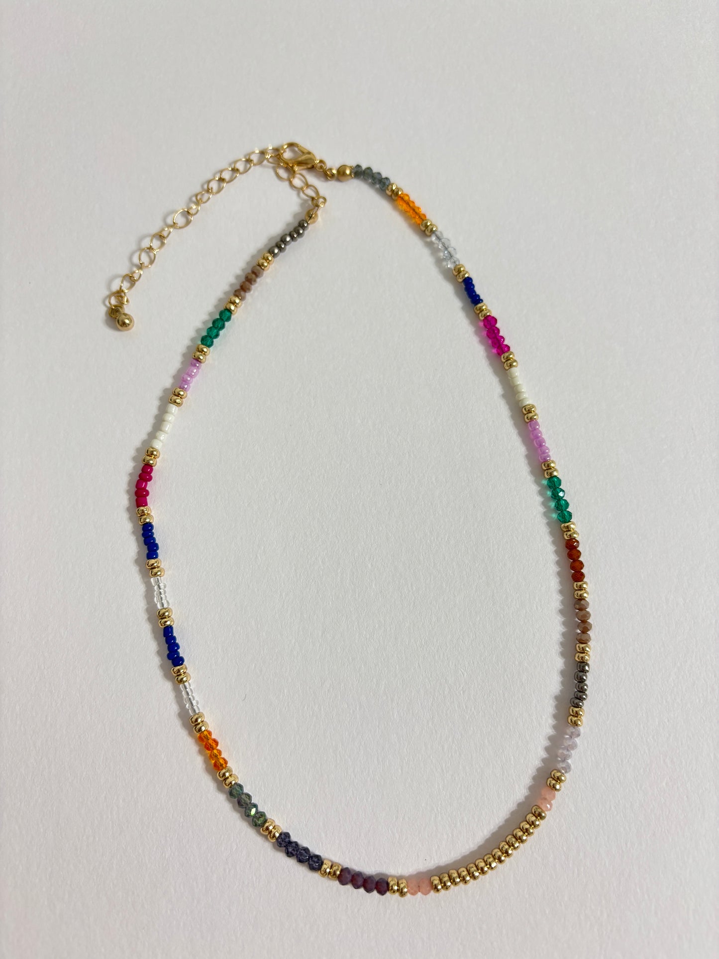 Sunset Confetti Beaded Necklace