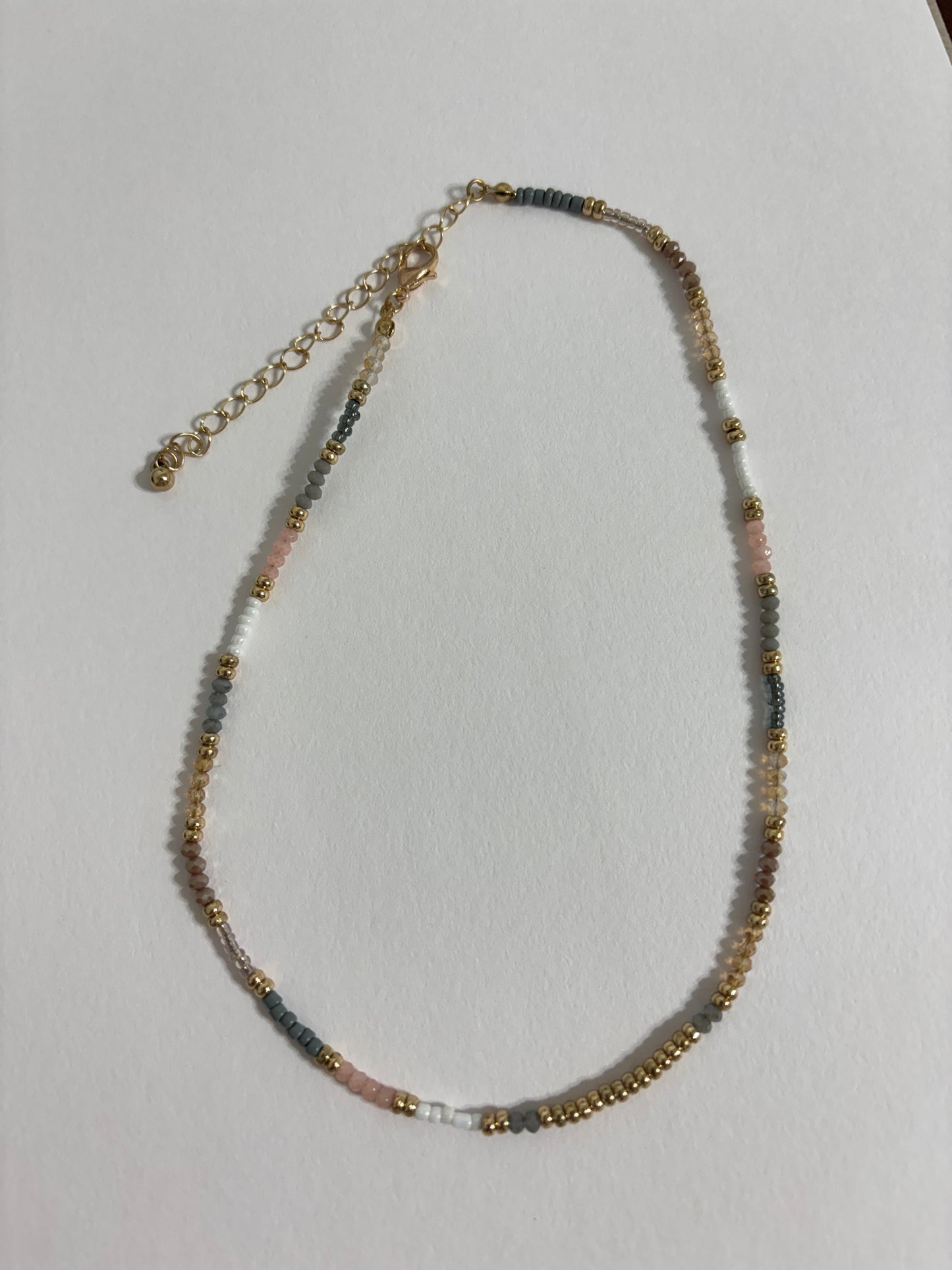 Sunset Confetti Beaded Necklace
