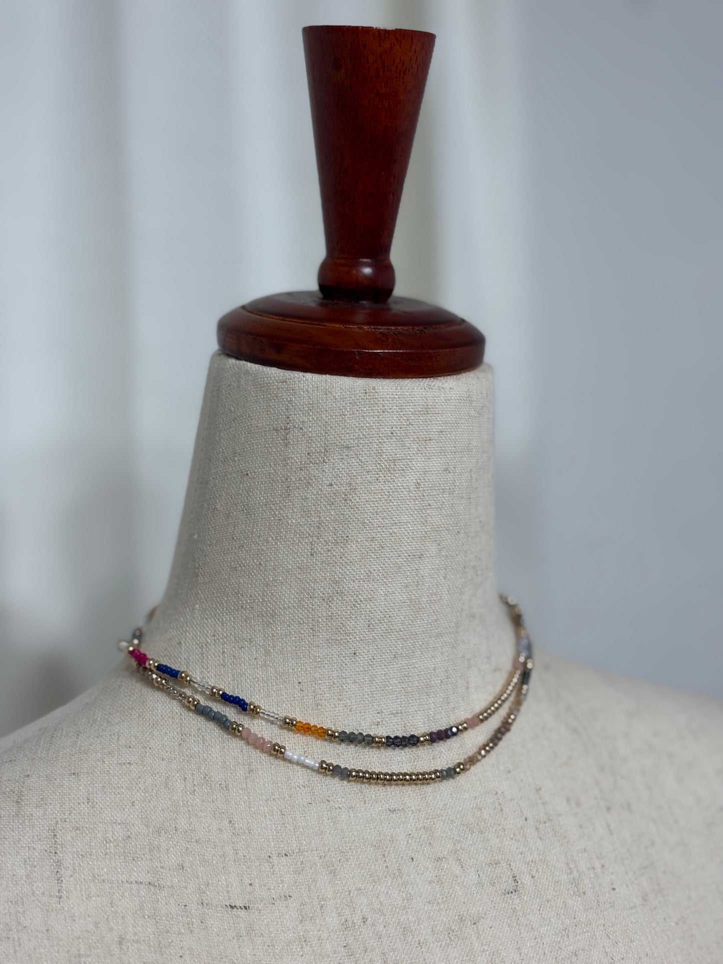 Sunset Confetti Beaded Necklace