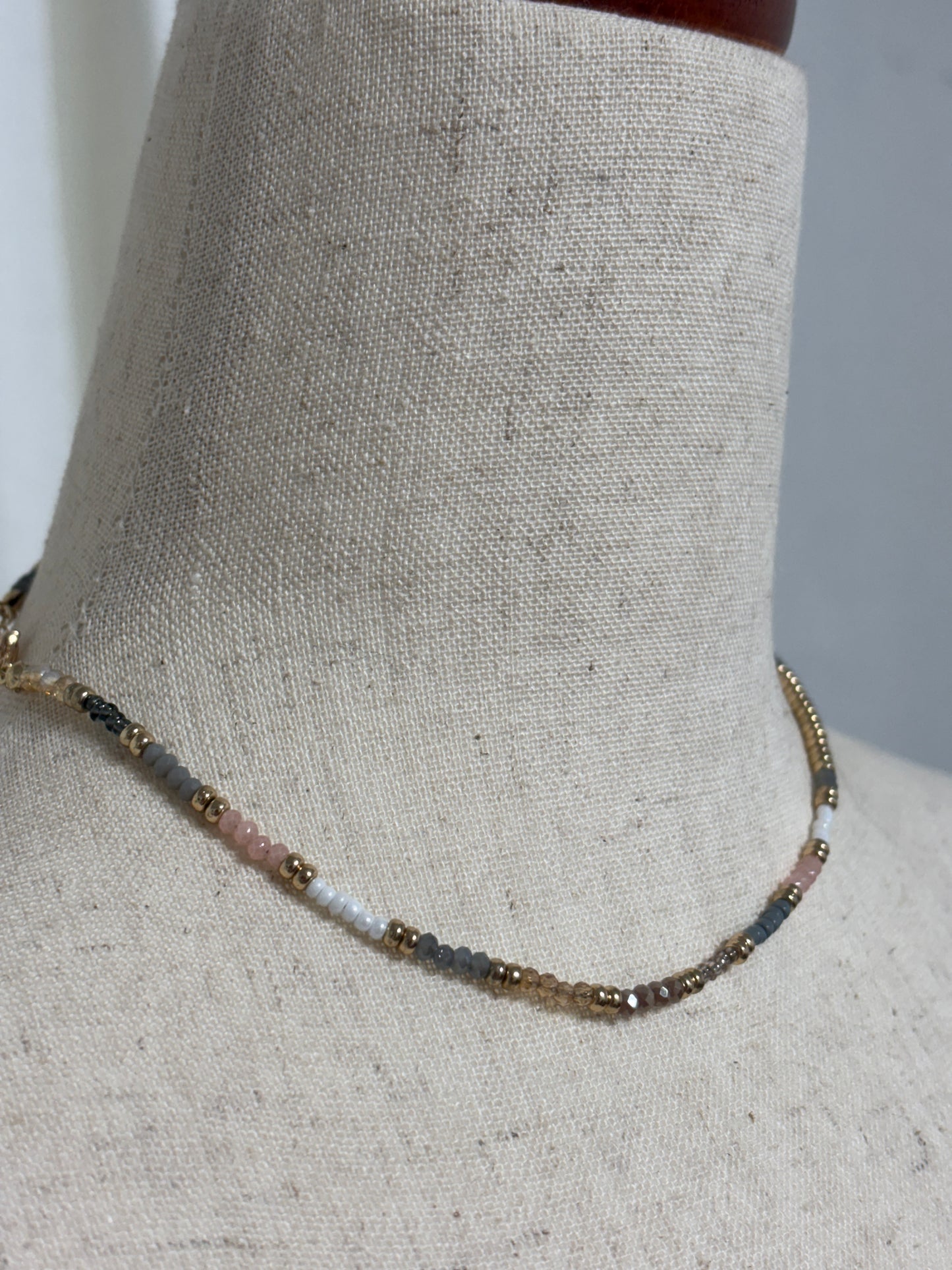 Sunset Confetti Beaded Necklace