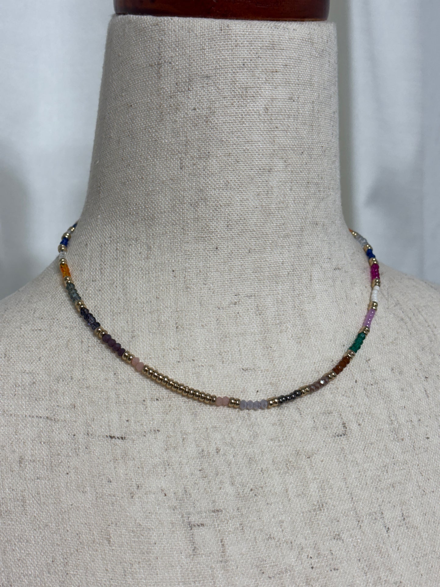 Sunset Confetti Beaded Necklace