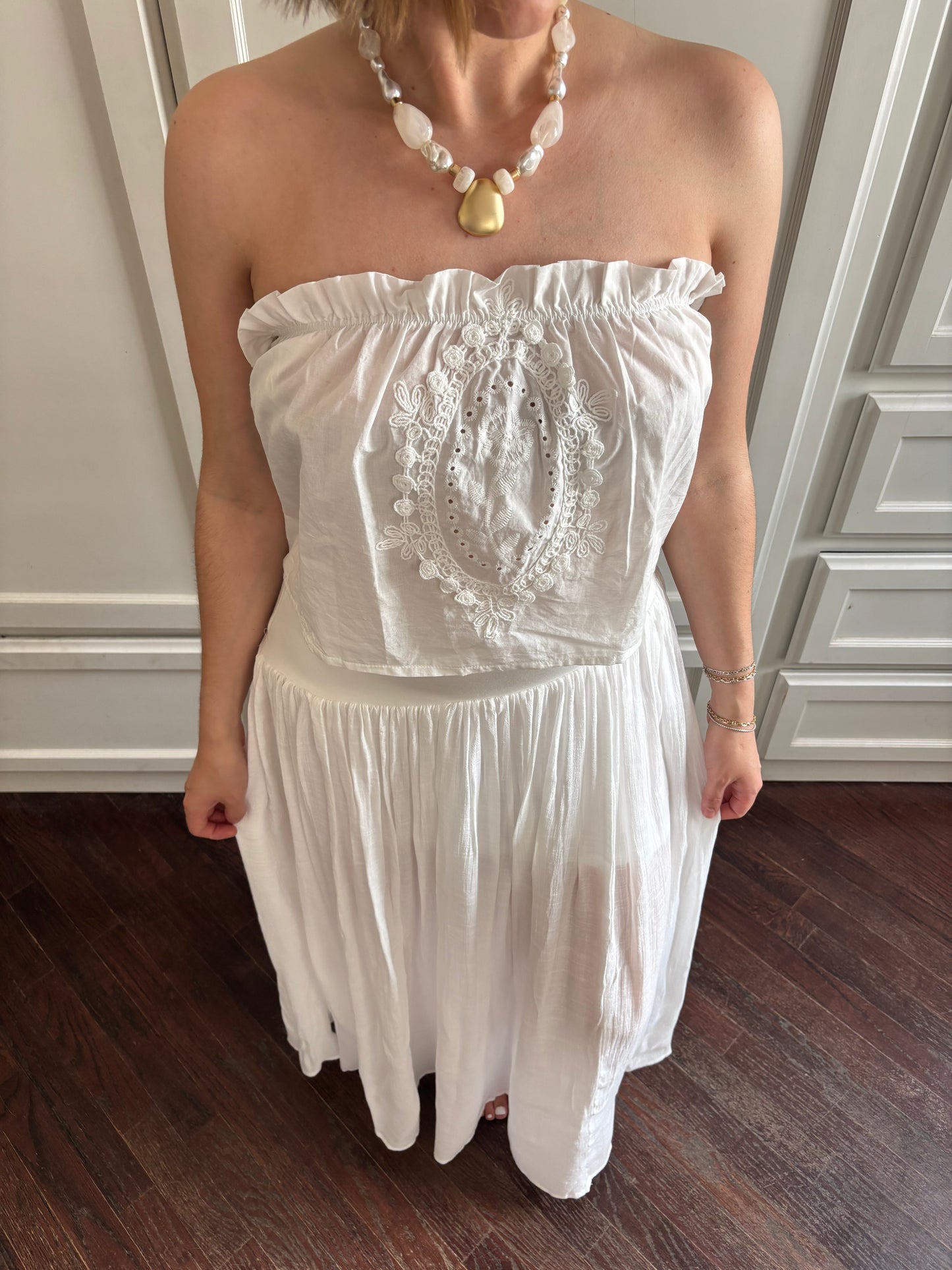 Summer In White Skirt