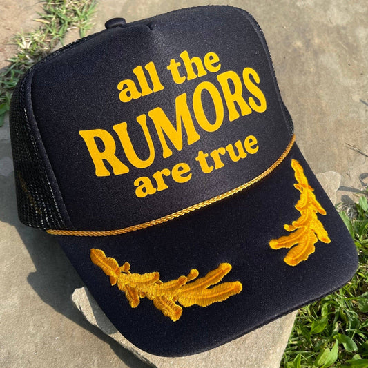 All the Rumors are True Trucker Hat | Black Captain